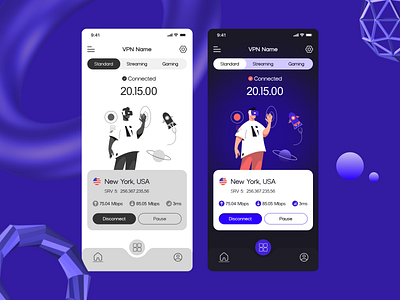 VPN App UI android app android vpn app design app ui ios app ios vpn mobile app privacy app product design ui ux vpn app vpn ui vpndashboardui vpninterfacedesign web design