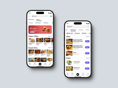 Food Ordering App UI app concept app development app interface app mockup app ui clean design creative design flat design food app food delivery food ordering mobile app mobile design mobile ui modern design responsive design ui inspiration user experience user interface ux design