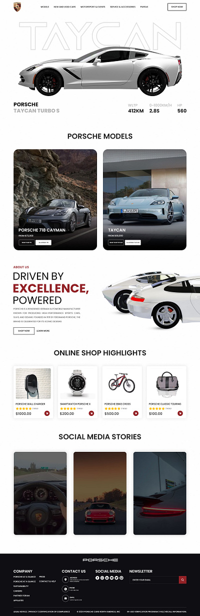 Porsche Car Website design! css3 design elementor figma graphic design html5 illustration javascript landing page logo photoshop ui ui design uiux ux design web web design website website design wordpress