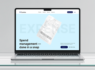 Coutisa - Website Of Simplified Expenses ai clean design intuitive navigation modern layout ui ux web webdesign website