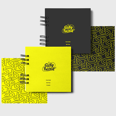 Safe Place Logo concept brand design branding bright logo comfort zone concept creativity graphic design logo logo concept safe safe place studio logo vector yellow