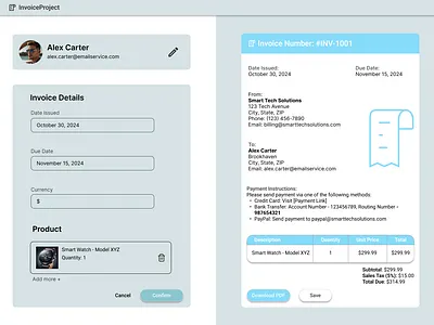 DailyUI 46 Invoice dailyui design invoice ui