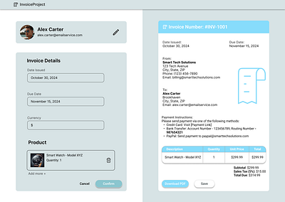 DailyUI 46 Invoice dailyui design invoice ui