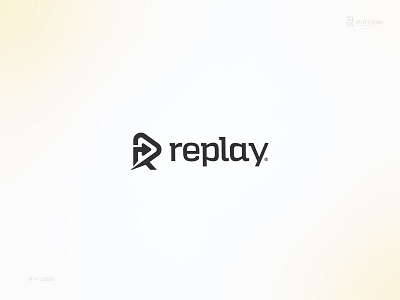 REPLAY branding design graphic design illustration letter r logo logo media player play logo player logo r letter logo r logo replay logo reply reply logo return logo rlogo turn logo typography ui vector