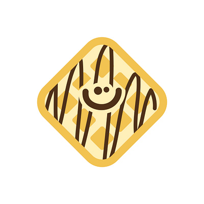 Choco Drizzle - WAFFLE SQUAD branding breakfast cute doodledingus graphic design illustration sticker waffle