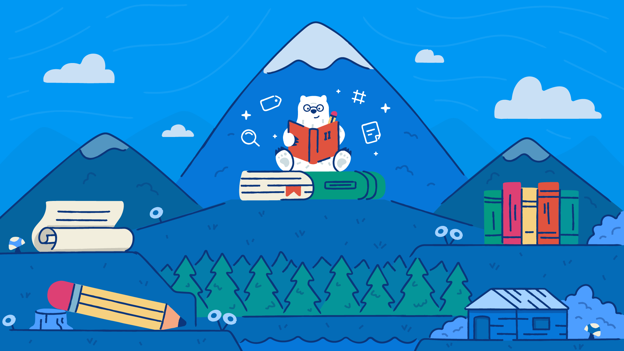 Mountain Notes branding character design illustration illustrator vector vicbell