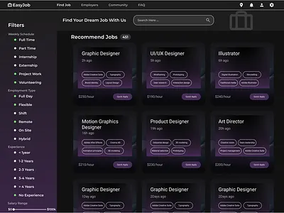 DailyUI 50 Job Listing dailyui design job listing ui