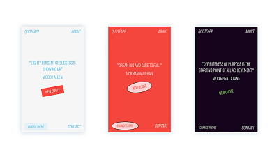 Quote App front javascript react ui ux web
