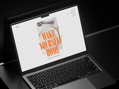 PLATTE | E-commerce Website adaptive animation branding design designconcept e commerce figma graphic design interface kitchen online store orange shop store ui uiux ux webdesign website website design