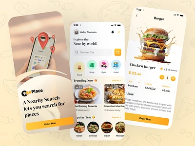 Delight in every bite, designed for you. 🍔📱 appdesign applayout appui figma foodapp foodorder mobileui photoshop ui uiux uiuxdesign