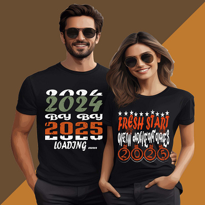 Happy New Year 2025 T shirt Design 2025 advertising branding day design graphic design graphic designer happy new year happy new year t shirts illustration logo new year t shirts new year t shirts 2025 t shirt t shirt design typography vector