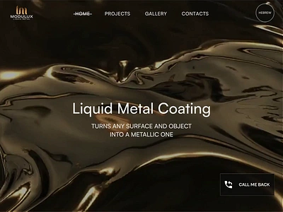 Modulux animation interior liquid metal metallic ui ux web web design website