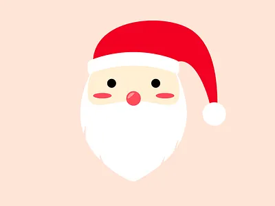 Ho Ho Ho! art beige christmas colors design holiday illustration logo red santa clause shapes warm white