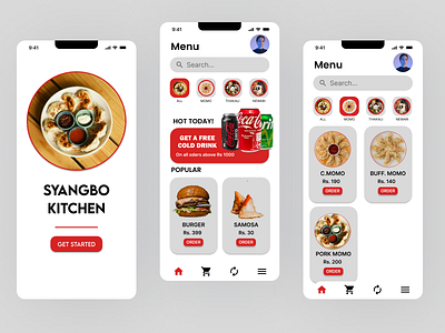 Food App Design mobile app ui ux design