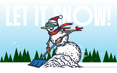 Let It Snow! design illustration