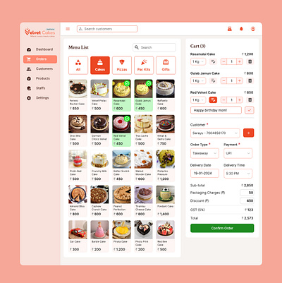 Bakery POS App bakery cake cake ordering app pos web