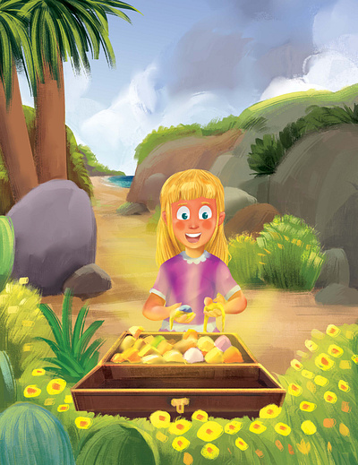 Searching Of Treasure (Book Illustrations) book cover design book design book illustrations cartoon cartoon illustrations cover design graphic design illustration kids book illustration