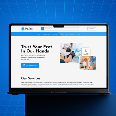 Website Landing Page Design in Figma app design figma design footcare landing page medical website product design therapy website ui design uiux design ux design web design website