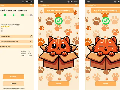 DailyUI 54 Confirmation cat confirmation cute dailyui design ui