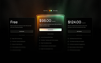 Pricing section ambient branding crypto dark dashboard pricing section theme ui web3 white