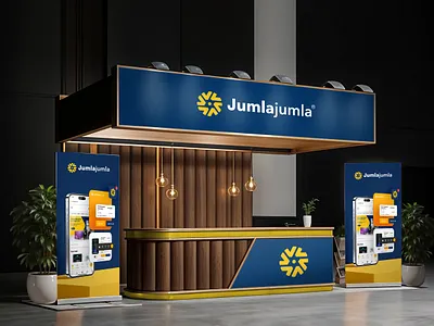 Jumla Jumla Exhibition boot Mock Up designing exhibition logo designing mock ups