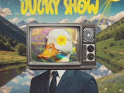 Tv Show Surrealism Artwork acid animal art chiling design duck event post retro social media surrealism trippy tv vintage