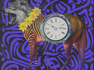 Surrealism Wolf acid animal art artiste beast calligraphie design event evil post retro surreal surrealism time trippy vintage wolf