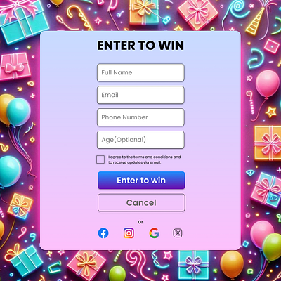 DailyUI 62 Sign Up Form dailyui design event giveaway sign up ui