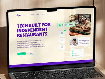 Odi Agency: Tarro Rebrand b2b brand brand identity early stage purple restaurant saas startup brand tarro visual identity