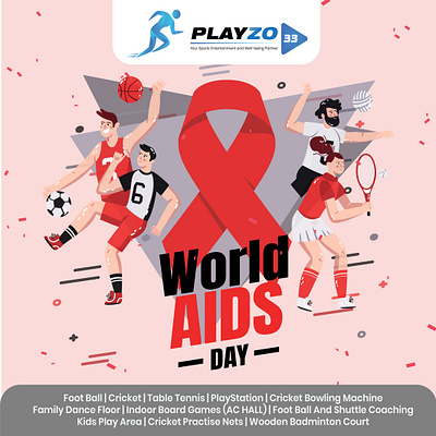 World Aids Day Poster for a Sports Company(with Background)