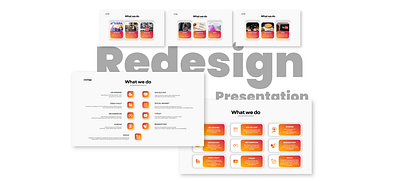 Redesign Presentation apple keynote business business pitch deck canva slide creative slide design google slides investor deck marketing our service pitch deck powerpoint ppt presentation presentation design presentation redesign presentation template redesign slide what we do