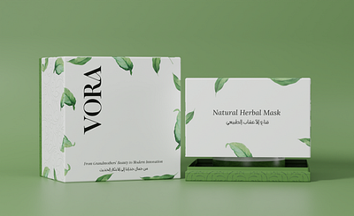 VORA – Natural Herbal Mask Packaging & Label Design 3d 3d mockup 3d product mockup animation botanical label design branding eco friendly packaging graphic design herbal mask label design label design logo luxury beauty packaging minimalist skincare design motion graphics natural skincare packaging packaging design premium herbal products skincare packaging mockup sustainable packaging design vora branding