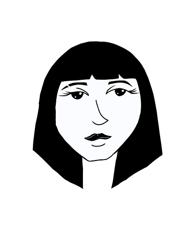 Icon shutterstock face icon ilustration procreate women