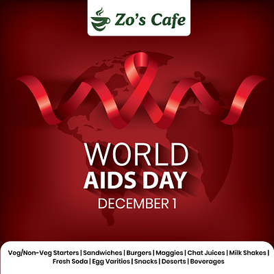 World Aids Day Poster For a Cafe