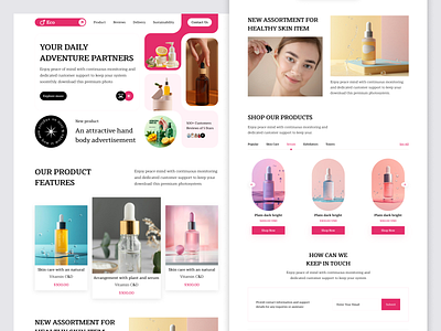 Skin Care Landing Page 3d animation branding graphic design landing page logo motion graphics skin care landing page skin care serum skin care serum landing page ui ux website design