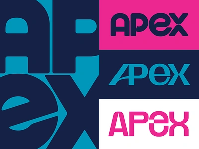 Apex Logotype Exploration apex arkansas branding color color palette design flat glyphs hunter oden lettering letters ligature logo logotype typography unboundcollective wordmark