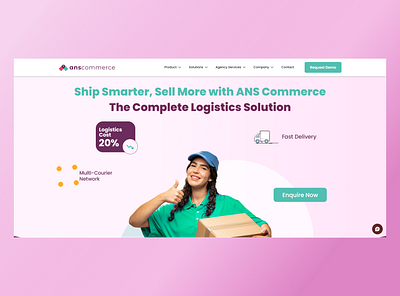 ANS Commerce : The Complete Logistics Solution Page delivery design ecommerce logistics marketing shipping