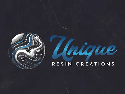 Unique Resin Creations Logo adobe branding graphic design logo resin vector