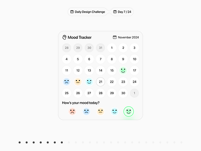 🙂 Mood Tracker Widget for iOS | Daily Design Challenge design challenge design concept ios mood tracker ui ux widget