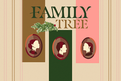 Family Tree Wallpaper Portraits Illustration christmas series design face illustration family portrait family tree illustration holiday graphic logo design holiday