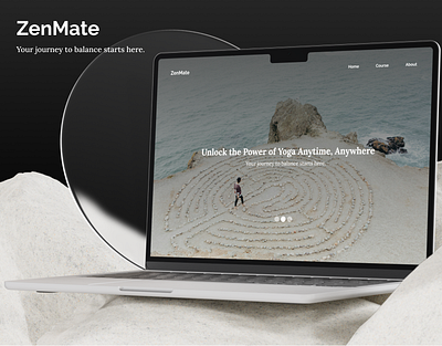 ZenMate: Your journey to balance starts here. (UI/UX) design landing page meditation online class spirituality ui uidesign uiux uiuxdesign uxdesign webdesign yoga zen