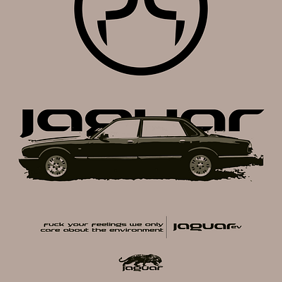 Jaguar rebrand adobe illustrator automobile brand identity branding car design graphic design illustration illustrator jaguar logo logomark poster rebrand supercar vector