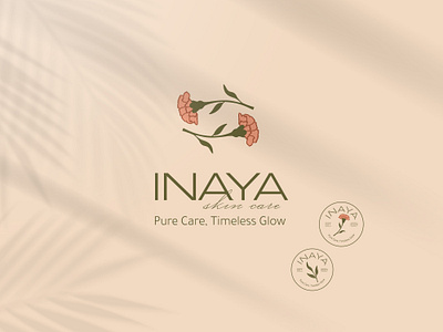 INAYA Skincare branding graphic design logo