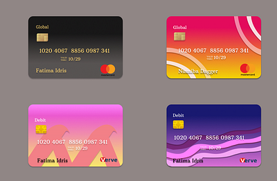 Credit card designs and digital illustration graphic design logo