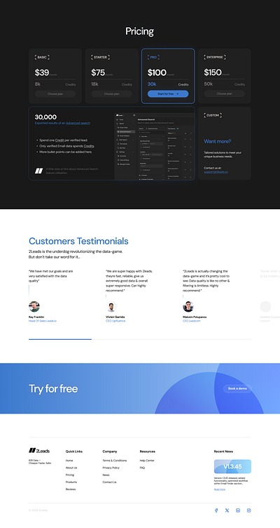 SaaS Landing Page design ui webdesign