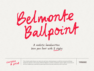 Belmonte Ballpoint Handwritten Biro Font ballpoint branding cursive elegant feminine font handwriting handwriting font handwritten pen script type typeface typography