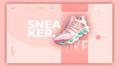 Eye-Catchy Shoe Website Ui/Landing page Design 3d ad design branding design graphic design landing page motion graphics sneaker sneakers social media design social media post social media post design ui ui design uiux uiux design website website ui