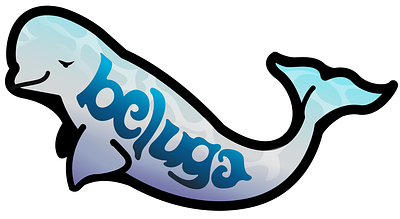 Baby Beluga a la Santa Cruz ad adobe illustrator branding graphic design logo vector