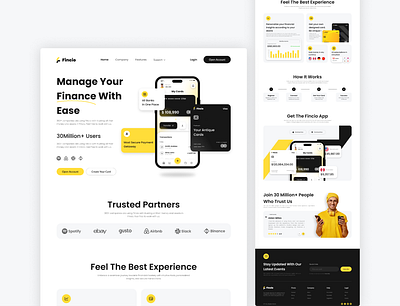 Fincio banking branding custom website design figma finance finance website fintech management product design ui ui design ui ux design ux design web design web development website website design