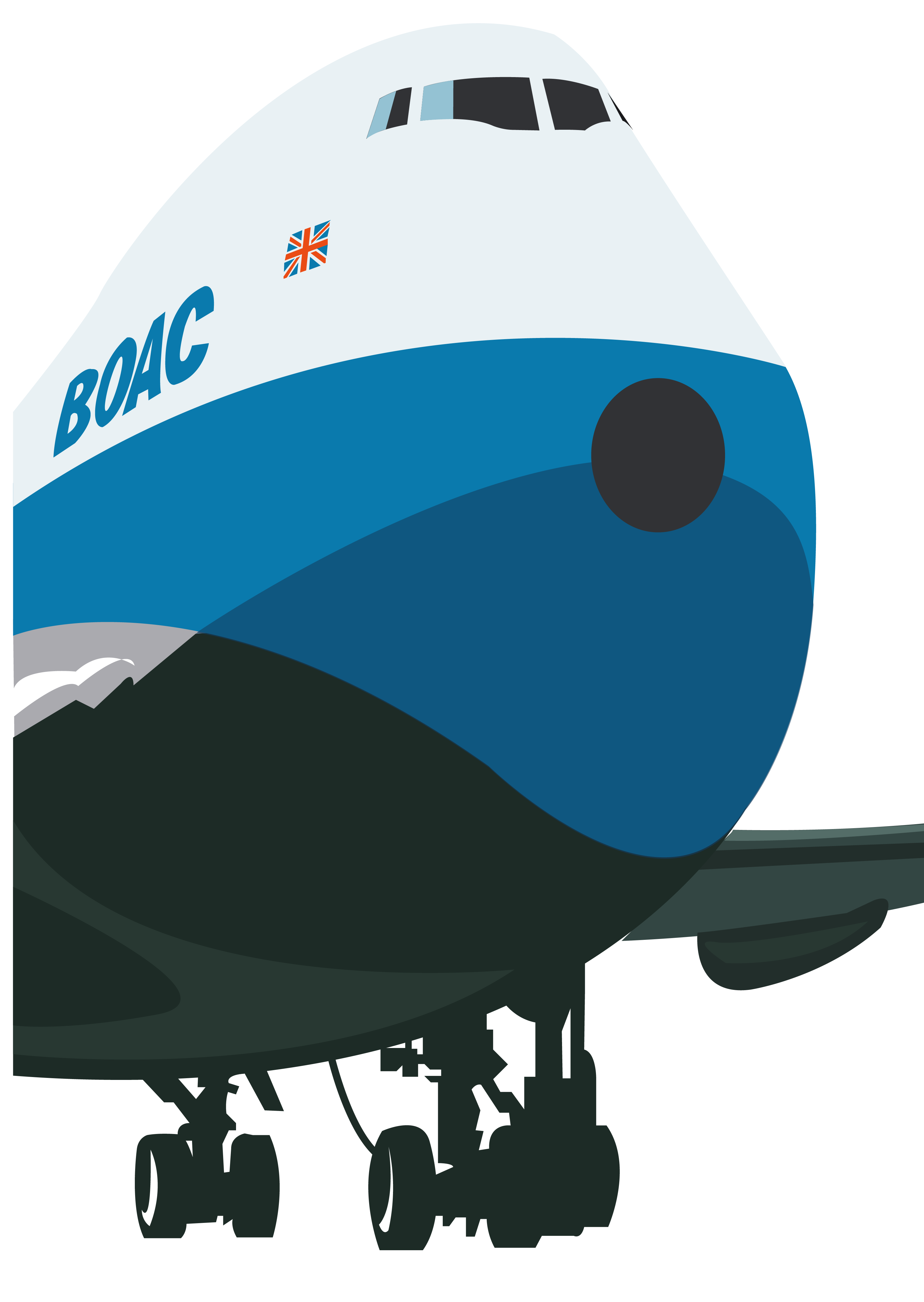BOAC 747 Jumbo adobe illustrator graphic design ill illustration planes vector